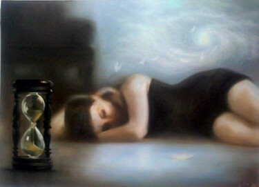 Картина под названием "Время" - Владимир Юдин, Подлинное произведение искусства, Масло
