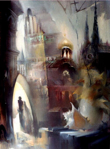 Pintura intitulada "Клавиши дождя" por Vladimir Iudin, Obras de arte originais, Óleo