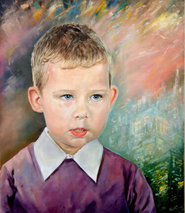 Картина под названием "Портрет Егора" - Владимир Юдин, Подлинное произведение искусства, Масло