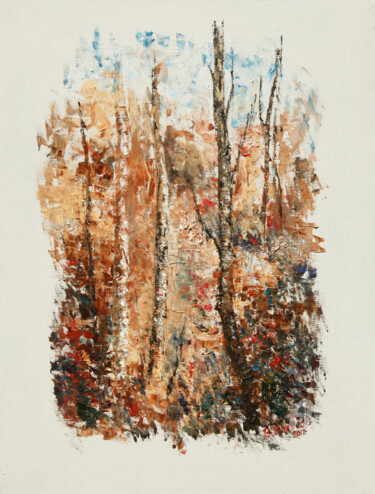 Pittura intitolato "In dark forest" da Vladimir Volosov, Opera d'arte originale, Olio Montato su Telaio per barella in legno