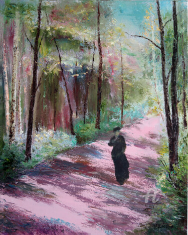 Peinture intitulée "Pink Avenue  Розова…" par Vladimir Volosov, Œuvre d'art originale, Huile Monté sur Châssis en bois
