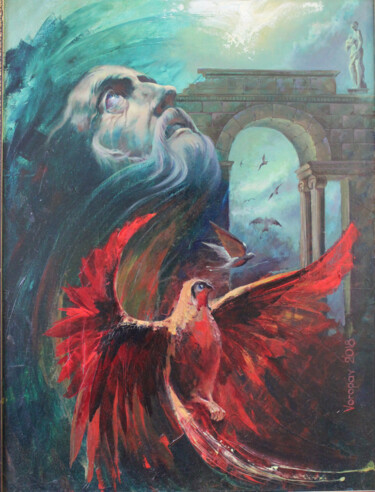 Картина под названием "покаяние" - Vladimir Voropai, Подлинное произведение искусства, Масло