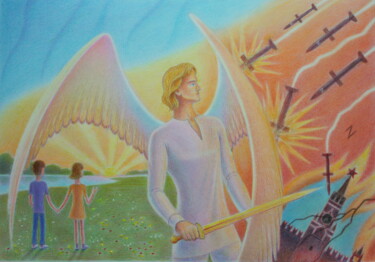 Peinture intitulée "Boomerang" par Vladimir Vp, Œuvre d'art originale, Crayon