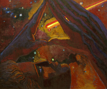 Pittura intitolato "Stars" da Vladimir Zagitov, Opera d'arte originale, Olio