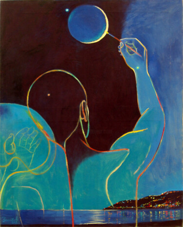 Картина под названием "Artist" - Vladimir Zagitov, Подлинное произведение искусства, Масло Установлен на Деревянная рама для…