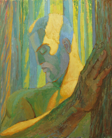 Pintura intitulada "The Forest" por Vladimir Zagitov, Obras de arte originais, Óleo Montado em Armação em madeira