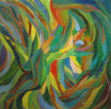 Pintura intitulada "Green Wave" por Vladimir Zagitov, Obras de arte originais, Óleo