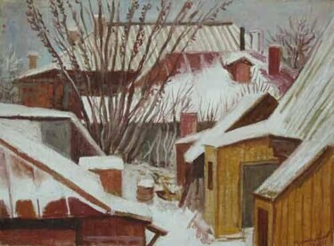 "Winter yard" başlıklı Tablo Vladimir Zagitov tarafından, Orijinal sanat