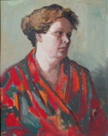 Картина под названием "My Mother" - Vladimir Zagitov, Подлинное произведение искусства, Масло
