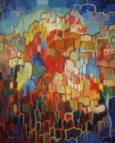 Peinture intitulée "Composition 2005" par Vladimir Zagitov, Œuvre d'art originale, Huile