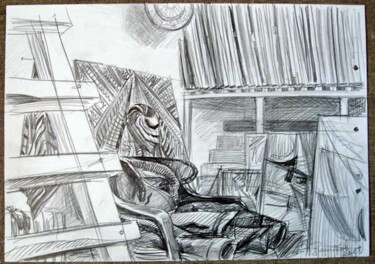 Рисунок под названием "in studio" - Vladimir Zagitov, Подлинное произведение искусства