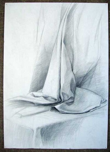 Drawing titled "drapery" by Vladimir Zagitov, Original Artwork