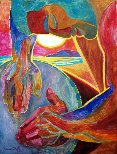Картина под названием "Rhythm Of Earth" - Vladimir Zagitov, Подлинное произведение искусства, Масло