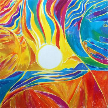 Картина под названием "Sun Dance" - Vladimir Zagitov, Подлинное произведение искусства, Акрил