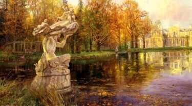 Картина под названием "ораниенбаум" - Владимир Жданов, Подлинное произведение искусства, Масло