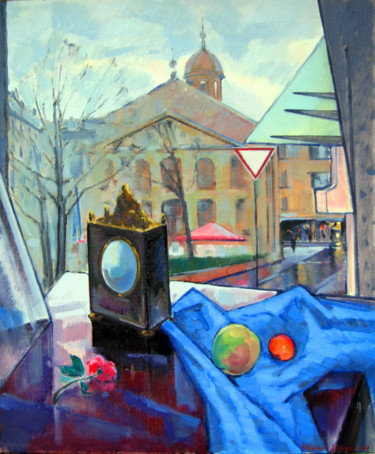Painting titled "Still life of Genev…" by Vladimirs Ilibajevs, Original Artwork, Oil