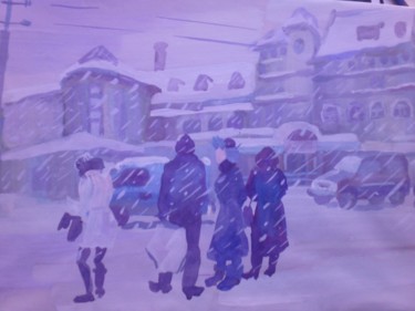 Картина под названием ""В городе"" - Владимир Трутко, Подлинное произведение искусства, Масло