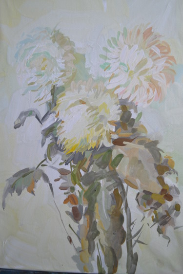 Картина под названием ""Хризантемы"" - Владимир Трутко, Подлинное произведение искусства, Другой