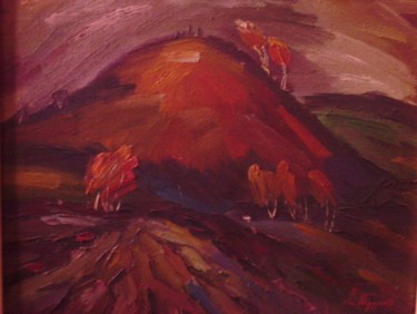 Картина под названием ""Курган"" - Владимир Трутко, Подлинное произведение искусства, Масло