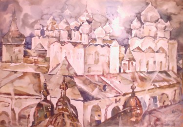 Картина под названием "В монастыре (Slavya…" - Владимир Трутко, Подлинное произведение искусства, Акварель