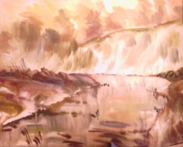 Картина под названием ""На реке Торец (Sla…" - Владимир Трутко, Подлинное произведение искусства, Акварель