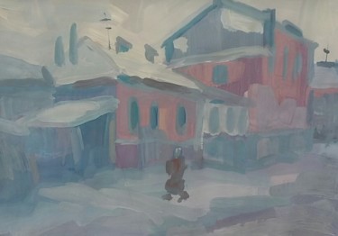 Картина под названием "Окраина Slavyancka" - Владимир Трутко, Подлинное произведение искусства, Акрил
