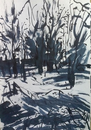 Peinture intitulée "Раненные деревья. С…" par Vladimir Trutko, Œuvre d'art originale, Autre