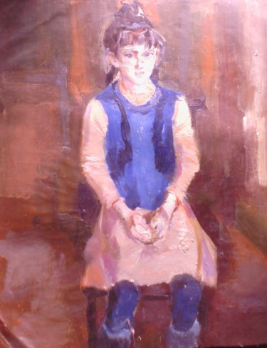Peinture intitulée ""Юнная натурщица."" par Vladimir Trutko, Œuvre d'art originale, Huile