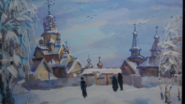 Malarstwo zatytułowany „All Saints Church,"…” autorstwa Владимир Трутко, Oryginalna praca, Akryl