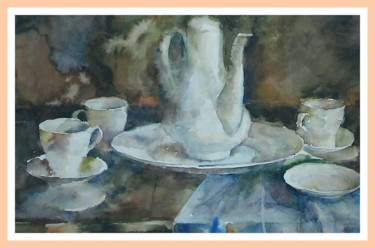 Painting titled "Still Life with Jug" by Vladimir Trutko, Original Artwork, Watercolor