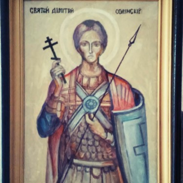 Картина под названием "Святой Дмитрий Солу…" - Владимир Трутко, Подлинное произведение искусства
