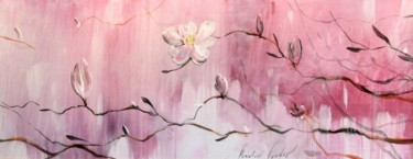 Painting titled "Magnolia" by Vladin Vladev, Original Artwork, Oil