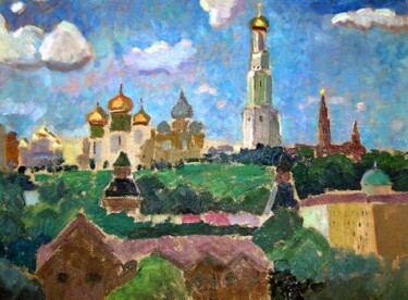 Peinture intitulée "Moscou. Le Kremlin" par Vladislav Aristov, Œuvre d'art originale