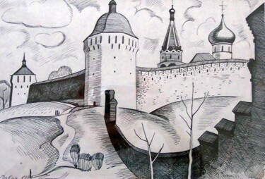 Peinture intitulée "Lavre" par Vladislav Aristov, Œuvre d'art originale