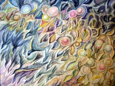 Peinture intitulée "Le rêve d'un oiseau" par Vladislav Aristov, Œuvre d'art originale