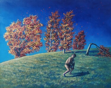 Картина под названием "Агнец на заклание" - Владислав Юланов, Подлинное произведение искусства, Масло
