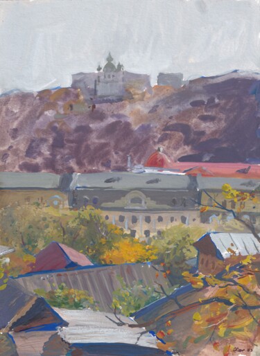 Painting titled ""Warm November"" by Vladislav Zdor, Original Artwork, Gouache