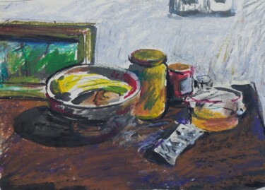 Painting titled ""Modest still life"" by Vladislav Zdor, Original Artwork, Pastel