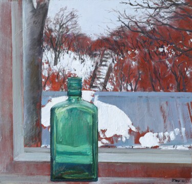 ""Green melancholy"" başlıklı Tablo Vladislav Zdor tarafından, Orijinal sanat, Petrol