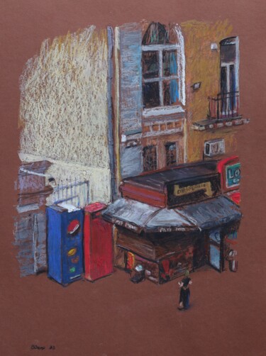 Pintura titulada ""On Kontraktova Squ…" por Vladislav Zdor, Obra de arte original, Pastel