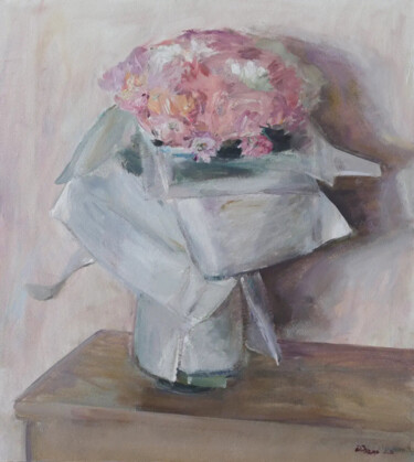 Peinture intitulée ""Mother's bouquet"" par Vladislav Zdor, Œuvre d'art originale, Huile