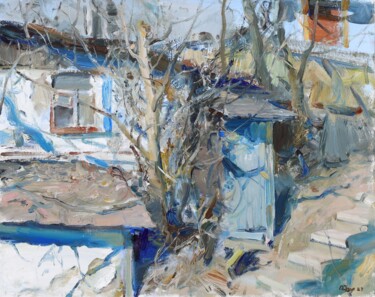 Peinture intitulée ""Spring landscape"" par Vladislav Zdor, Œuvre d'art originale, Huile