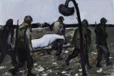 Peinture intitulée ""At war"" par Vladislav Zdor, Œuvre d'art originale, Huile