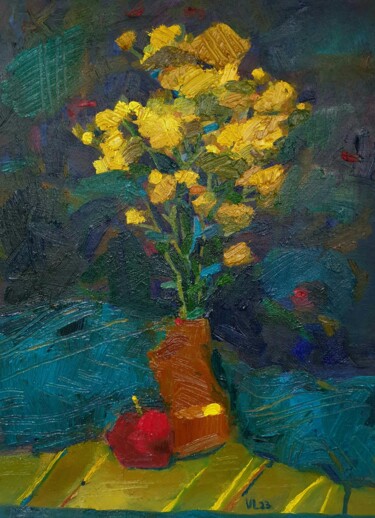 绘画 标题为“First spring flowers” 由Vladislava Art, 原创艺术品, 油 安装在纸板上