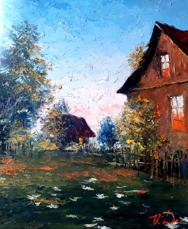 Картина под названием "Evening mood" - Vladislav Dmitrijev, Подлинное произведение искусства, Масло