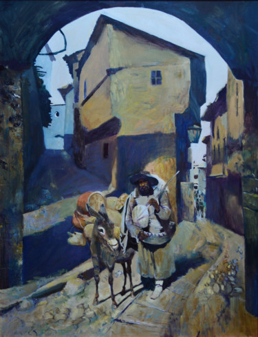 Painting titled "Pilgrim" by Vladiy Zart, Original Artwork, Oil