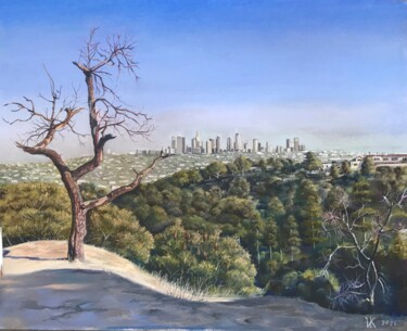 Pintura intitulada "View of Los Angeles…" por Vlad Kirak, Obras de arte originais, Pastel