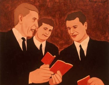 Painting titled "Communist party mee…" by Vladlen Gavriltchik, Original Artwork