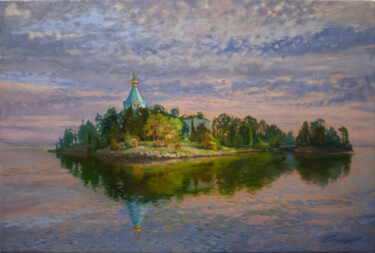 Peinture intitulée "Никольский остров.…" par Vladlen Gilgur, Œuvre d'art originale, Huile