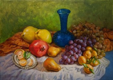 Malarstwo zatytułowany „Осенние фрукты” autorstwa Владлен Гильгур, Oryginalna praca, Olej